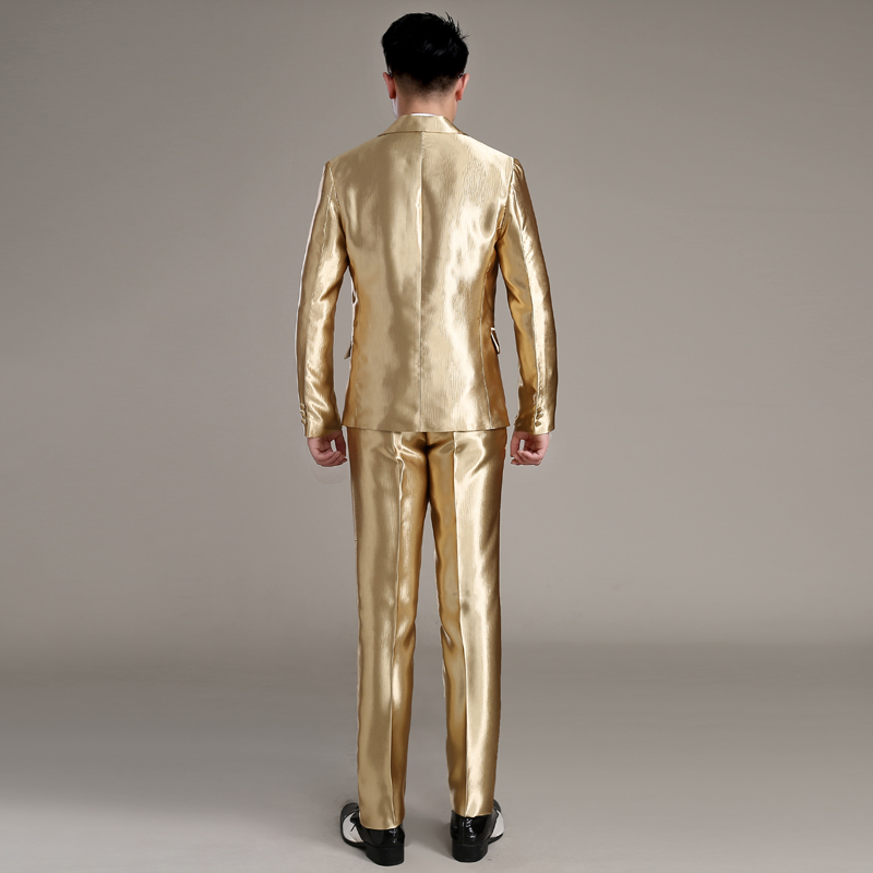 พร้อมเช่า ชุดสูทชาย สีทอง Luxury Gold