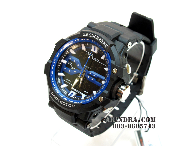 นาฬิกา US submarine Protector รุ่น TP3152M สีฟ้าเข้ม พื้นหลังดำ ของแท้ 100%