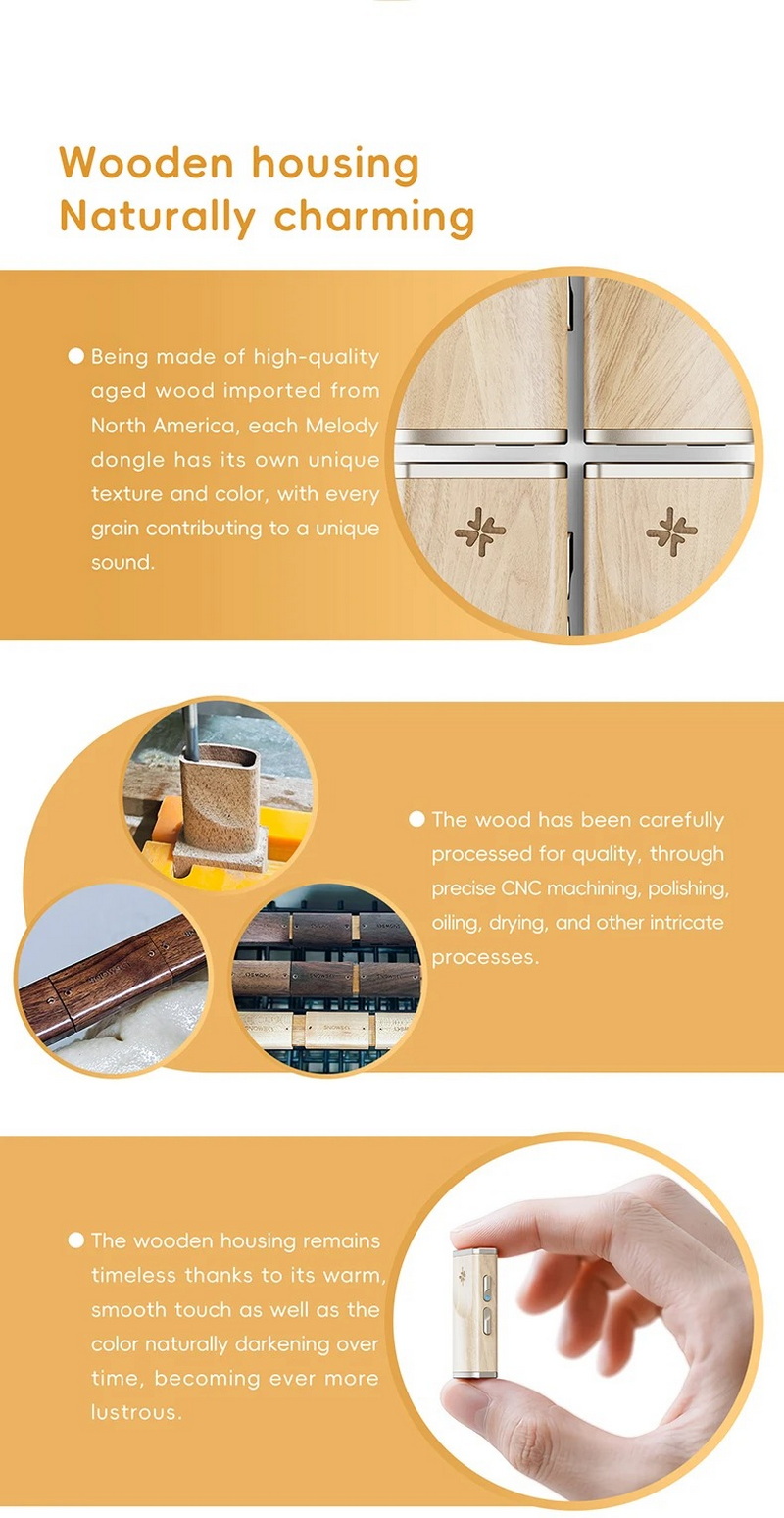 SNOWSKY Melody DAC/AMP ชิป DAC Cirrus Logic 43131 บอดี้ไม้แท้ ปรับ EQ ได้ผ่านแอป เสียงเที่ยงตรง ประกันศูนย์ไทย