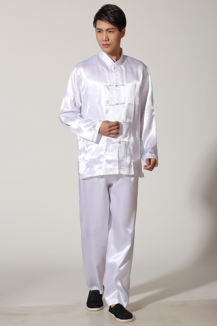 Pre-order ชุดจีนชาย แขนยาว สีขาว