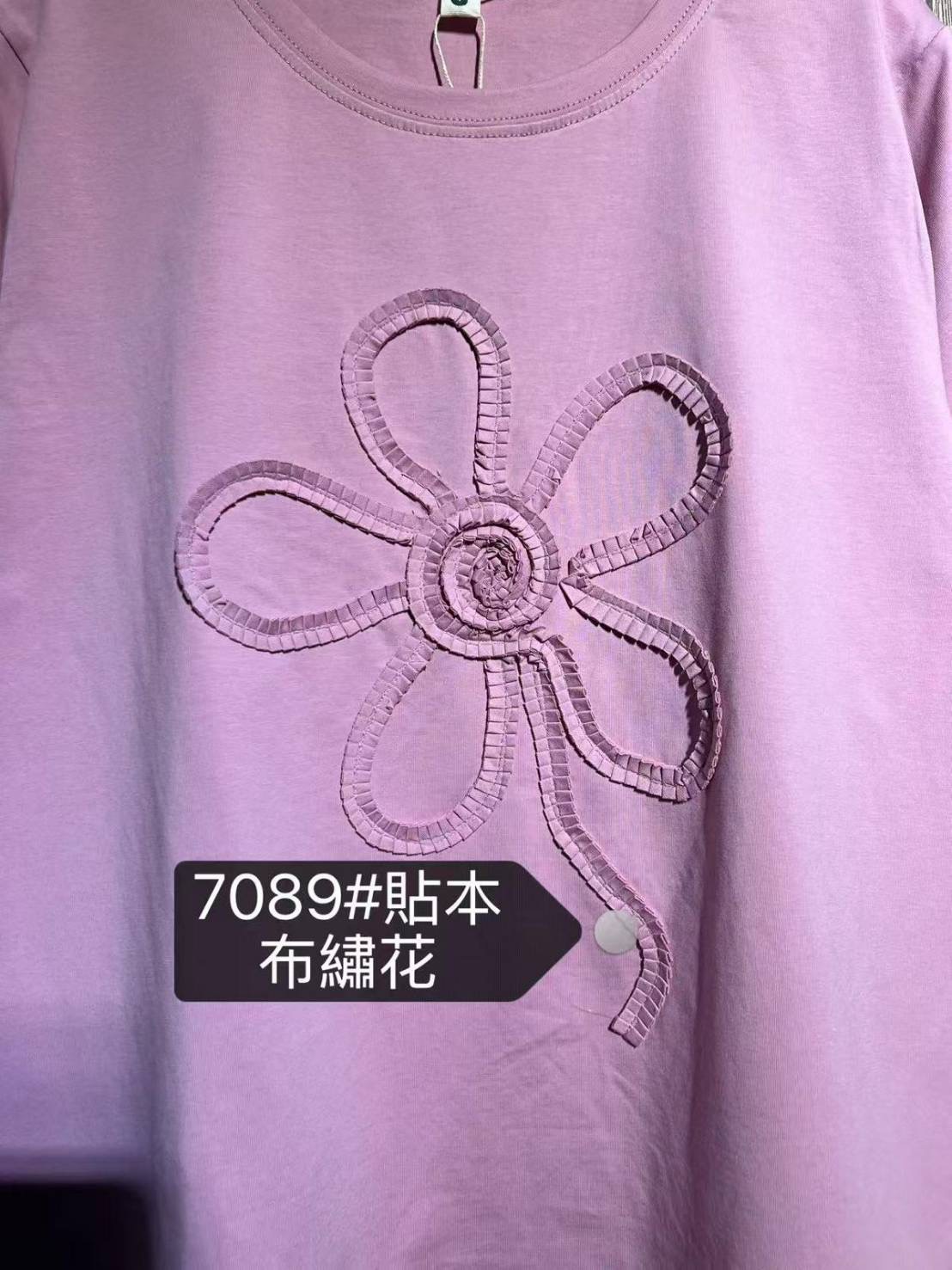 เสื้อยืดลายปักดอกไม้ 9am