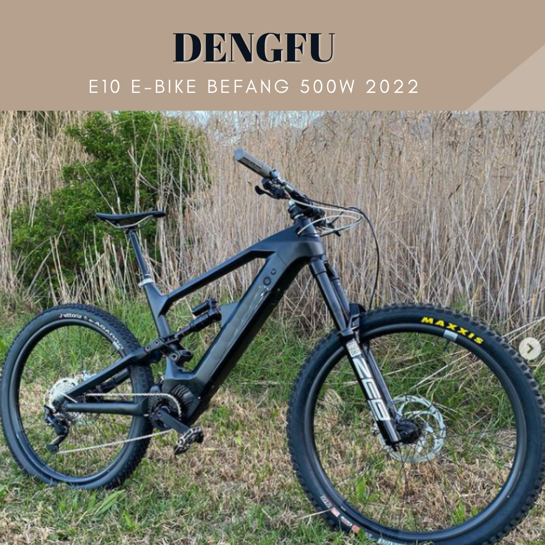 จักรยานไฟฟ้า Dengfu E10 E-bike full suspension mtb frame carbon bike bicicleta aro 29er 2022