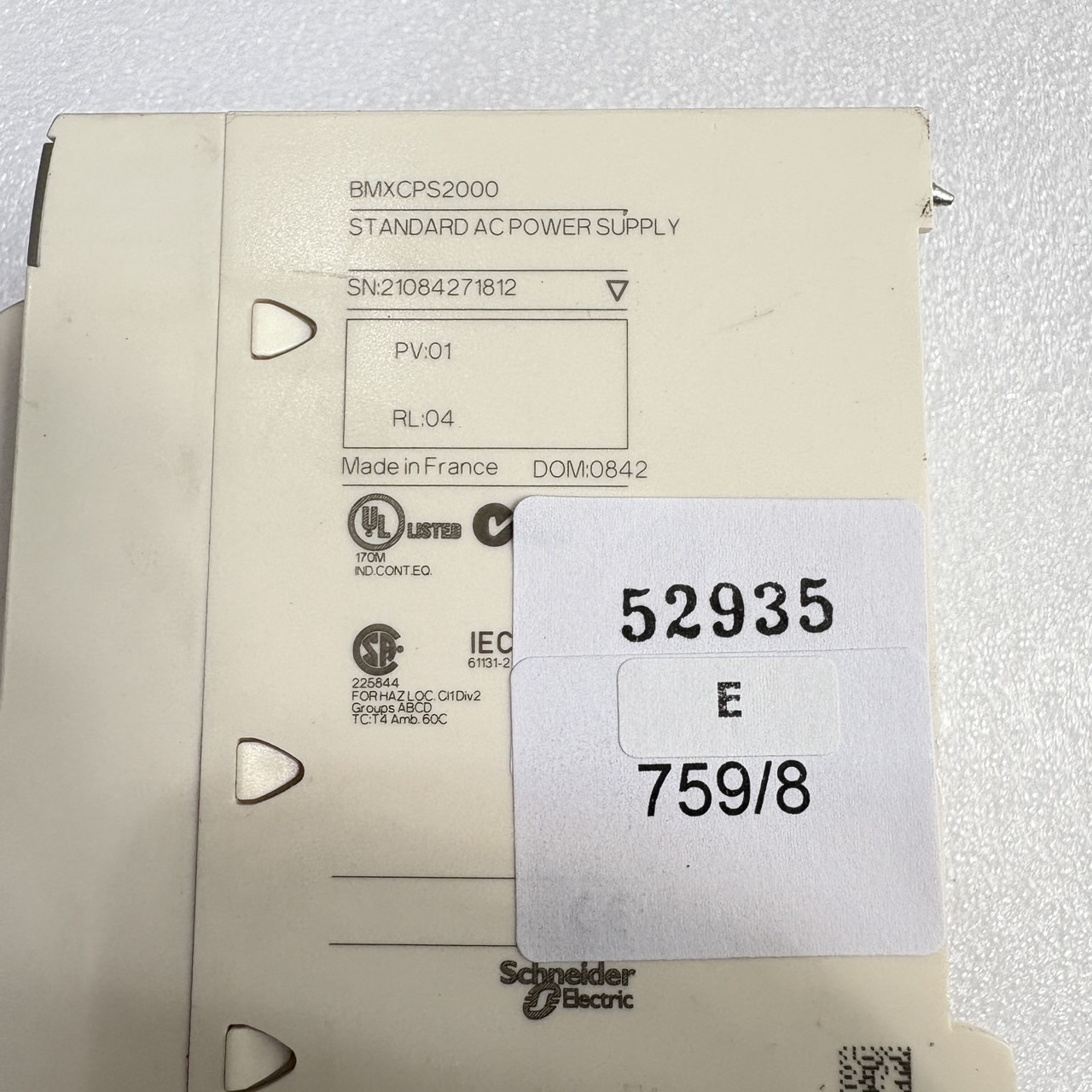 BMXCPS2000 POWER SUPPLY " SCHNEIDER "