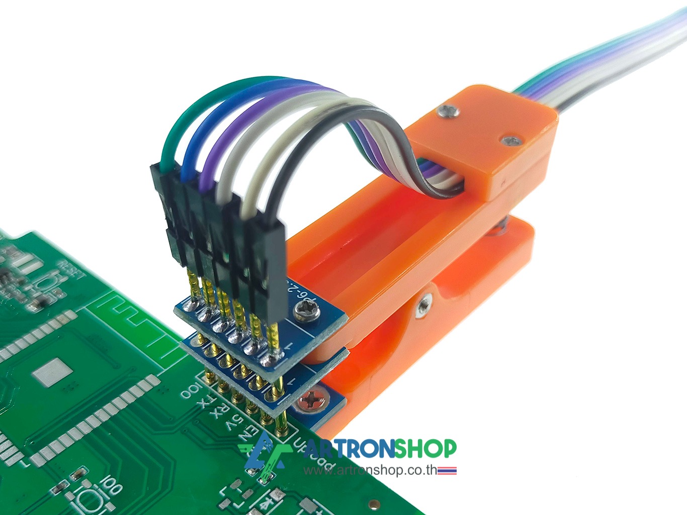 Pogo pin Test Stand PCB Clip พินเทสบอร์ด 2.54 มิล 6 ขา