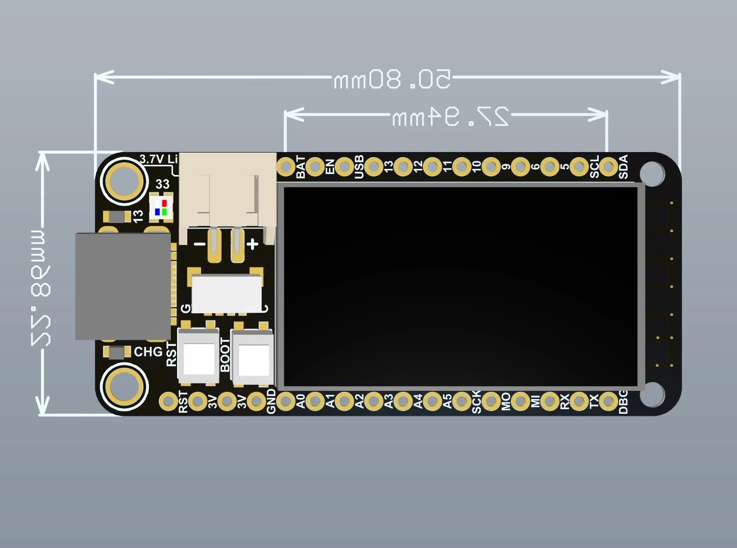 บอร์ด ESP32-S3 พร้อมจอ TFT LCD 1.14 นิ้ว