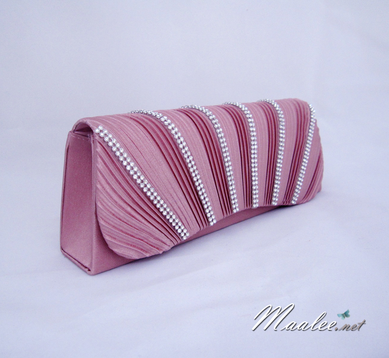 Sale พร้อมส่ง Evening Clutch กระเป๋าออกงาน สีชมพูNude