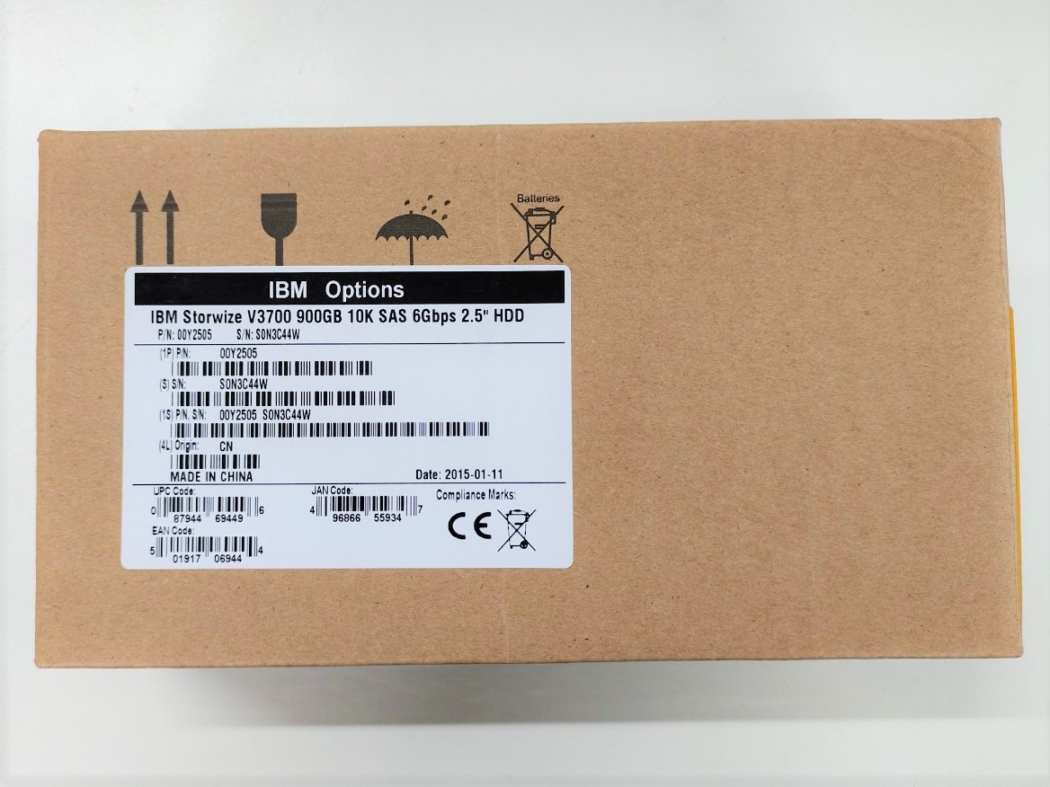 00Y2505, 00Y2431, 00Y5708 IBM 900-GB 10K 6G 2.5 SAS V3500 / V3700