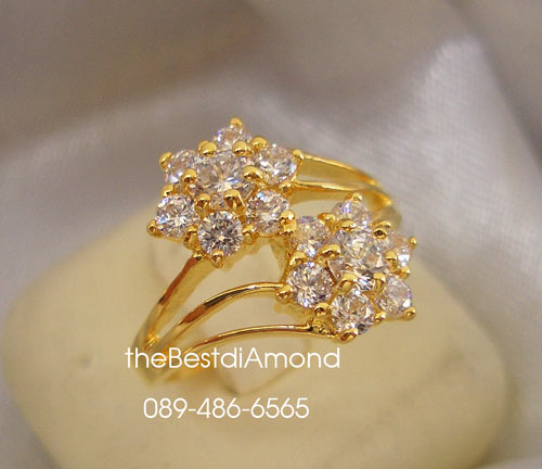 BR426+++แหวนเพชร cz ดอกไม้ 2 ดอกแบบ2+++ดีไซน์น่ารัก เป็นแหวนดอกไม้ 2 ดอก ดูงดงาม อ่อนช้อย และเพชรเล่นไฟดีมากๆๆๆ ดอกไม้วางเหลื่อมๆกันพองาม