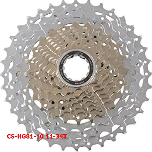 สเตอร์ Shimano SLX, 10-Speed, CS-HG81-10, ขนาด 11-32, 11-34, 11-36T