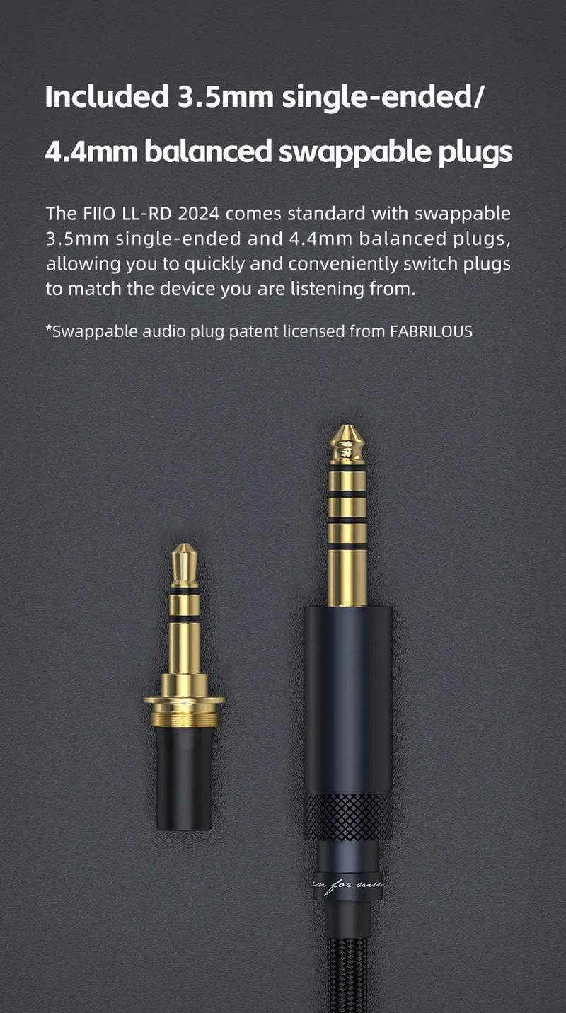 FiiO LL-RD 2024 รุ่นใหม่ปี 2024 สายอัพเกรดหูฟัง Headphone เงินสเตอร์ลิงผลึกเดี่ยวความบริสุทธิ์สูง ถอดเปลี่ยนปลั๊กได้ ประกันศูนย์ไทย