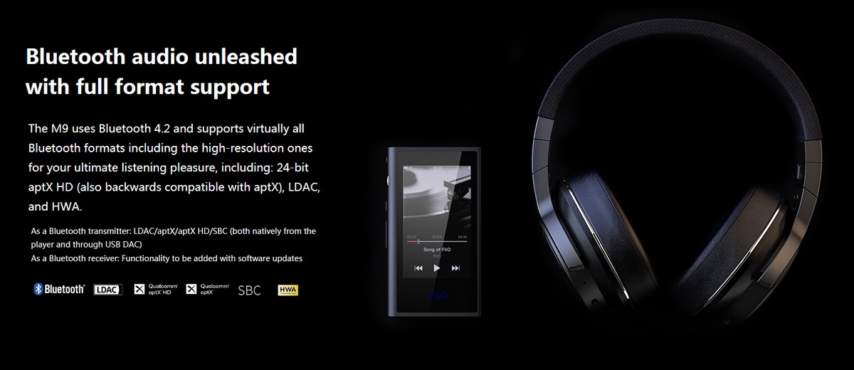 ขาย FiiO M9 DAP ชิป AKM AK4490EN x2 ตัว รองรับ Hi-Res , Bluetooth 4.2 , Native DSD , LDAC