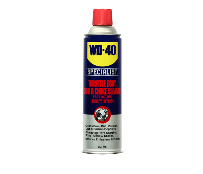 สเปรย์ล้างปีกผีเสื้อ WD-40 ขนาด 450ml. ใช้ทำความสะอาดปีกผีเสื้อ, คาบูเรเตอร์และโช๊ค, ขจัดคราบยางเหนียว Pn.W051-0410 (แท้) ##