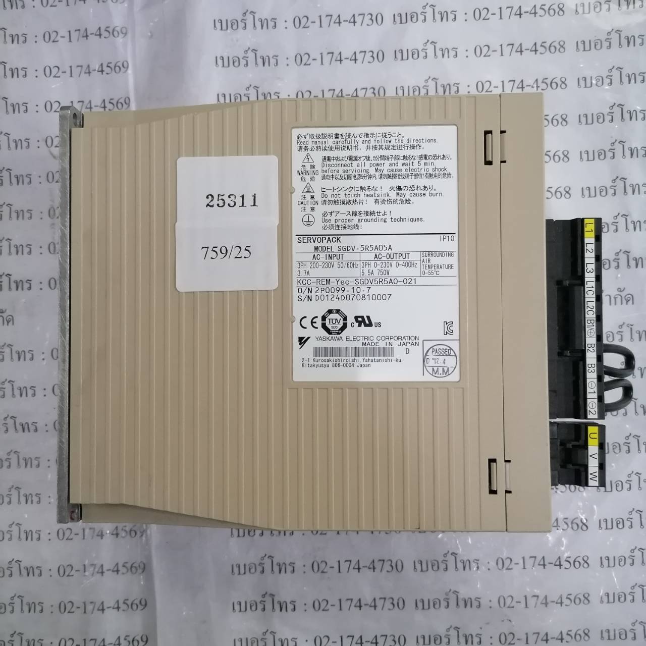 SGDV-5R5A05A SERVO DRIVE " YASKAWA "