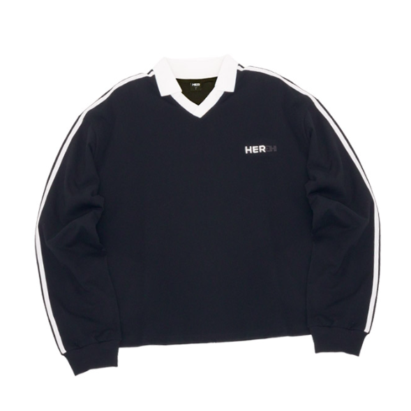 รอบหิ้ว เสื้อแขนยาว [2024 IU H.E.R.] [I-KE] COLLAR SWEAT SHIRT ระบุสีไซส์ M - L ที่หมายเหตุ