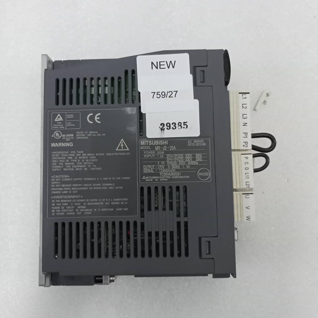 MR-J3-20A SERVO DRIVE " MITSUBISHI "