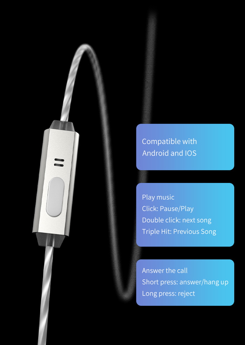 สายหูฟังอะไหล่ แบบ MMCX มาตรฐาน เหมาะสำหรับ BGVP Scale และ Scale Pro