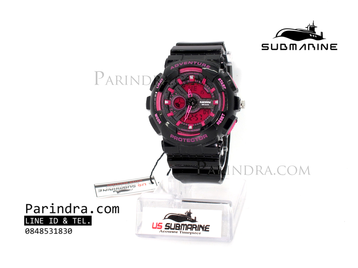 นาฬิกา US submarine Adventure Protector รุ่น TP3163L สีดำ-ชมพู