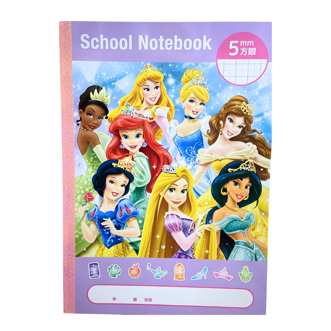 Grid Notebook จาก Daiso Japan มี 3 ลาย Disney Princess / Doraemon / Toy Story