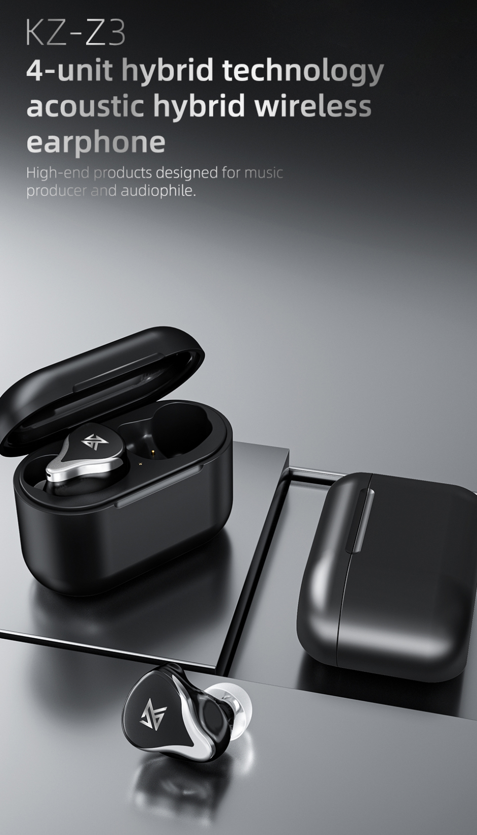 ขาย KZ Z3 หูฟัง TWS 2 ไดรเวอร์ 1BA + 1DD ประกันศูนย์ไทย