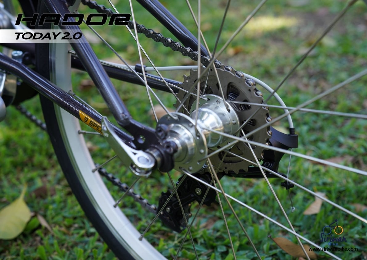 จักรยานพับได้ HADOR TODAY 2.0 Folding bike ล้อ 20" ชุดเกียร์ LT-Woo A5 9 สปีด เฟรม CHROMOLY