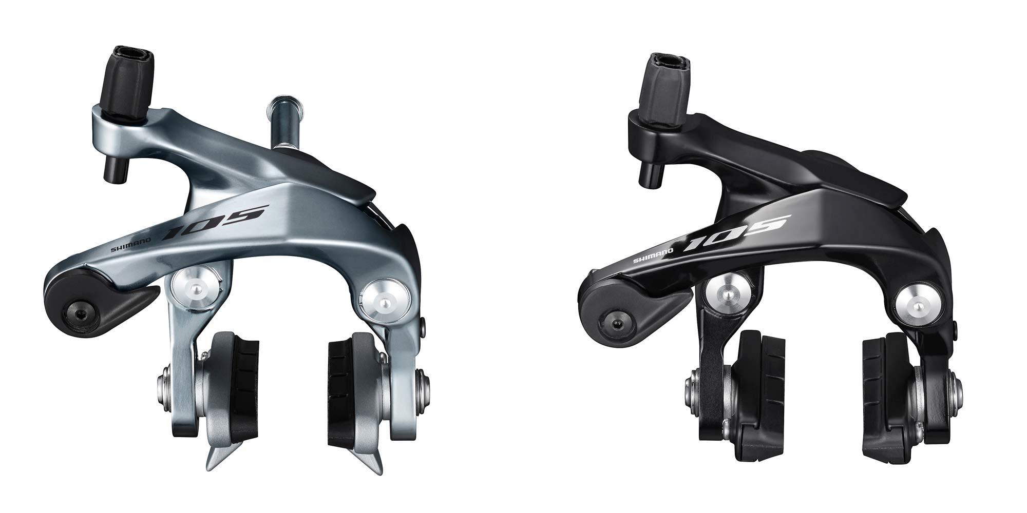 ก้ามเบรค 105, BR-R7010-RS, F/R, (แกน Direct Mount), ก้ามหลังแบบยึดบน, สีดำ ,IBRR7010RS82L