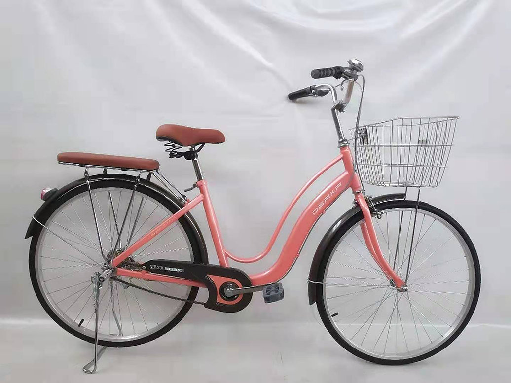 จักรยานแม่บ้าน OSAKA RHINO CITY BIKE พร้อมตะกร้า ไม่มีเกียร์ ล้อ24นิ้ว
