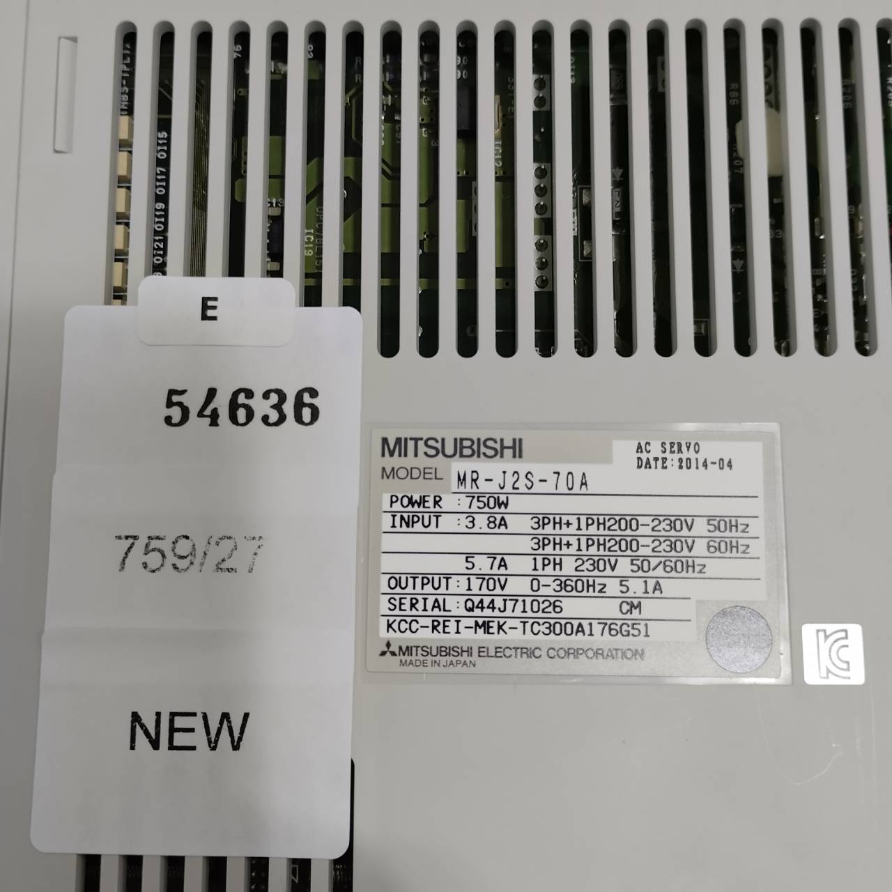 MR-J2S-70A SERVO DRIVE " MITSUBISHI "