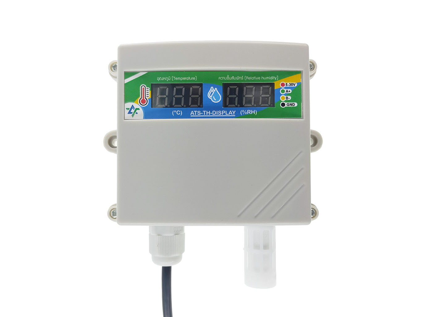 ATS-TH-DISPLAY เซ็นเซอร์อุณหภูมิและความชื้นพร้อมจอแสดงผล Modbus RS485