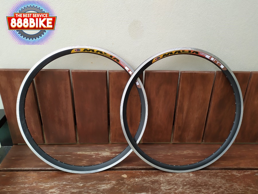 ขอล้ออลูมิเนียมสองชั้น MAYA 26x1.7 V-brake, ขนาด 36รู ขอบเรียบ (ต่อวง)