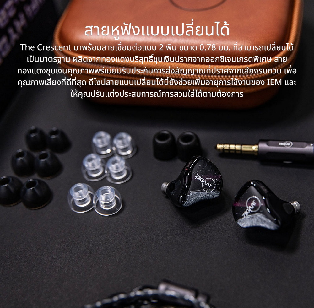 Ziigaat Crescent หูฟัง IEMs Hybrid 4 ไดรเวอร์ 2DD+2BA สำหรับนักฟังผู้หลงใหลในคุณภาพเสียง ประกันศูนย์ไทย