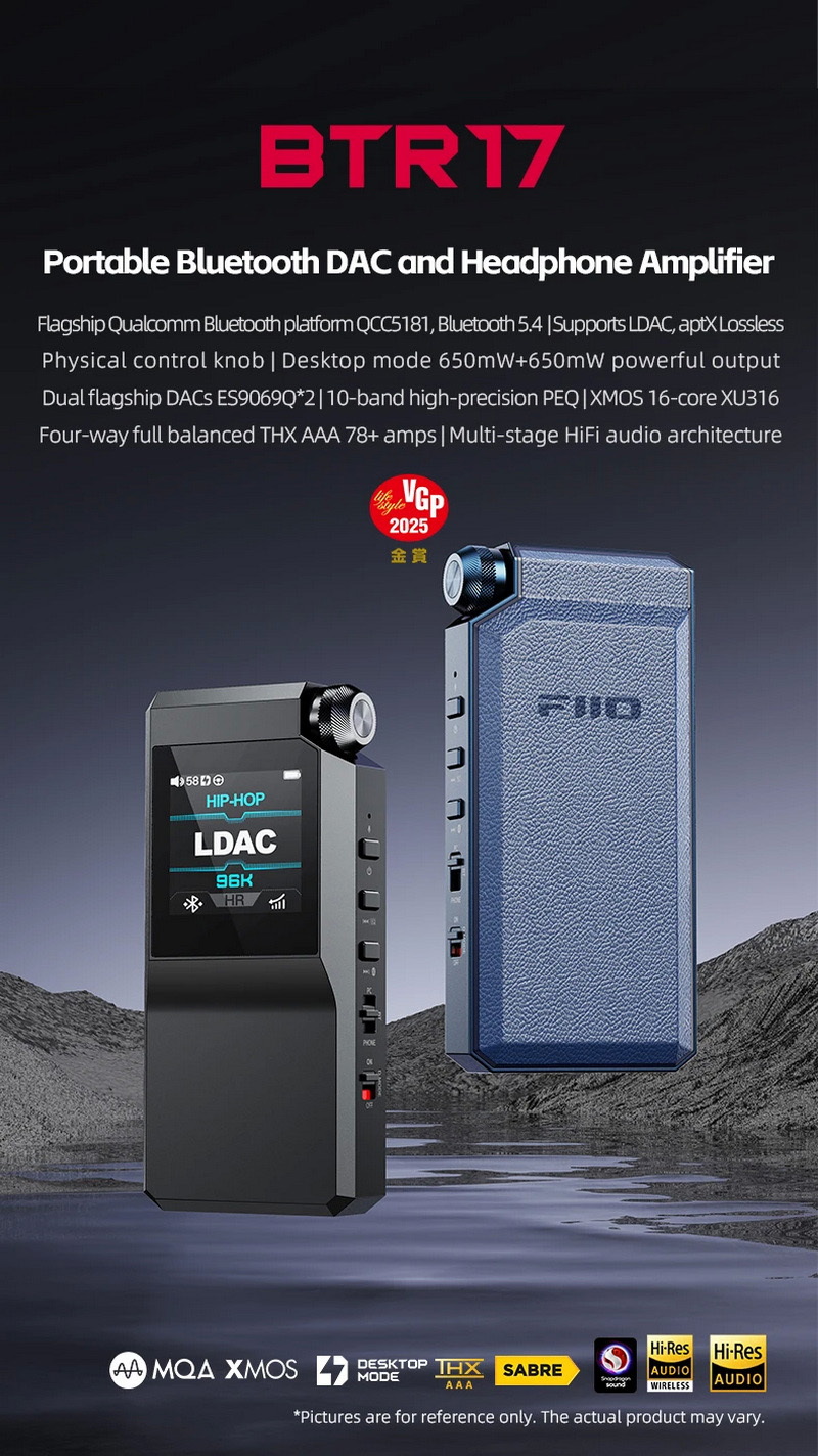 FiiO BTR17 Bluetooth DAC/AMP พกพาชิป ES9069x2+THX AAA 78+ x2 รองรับ MQA Dual Hi-Res ประกันศูนย์ไทย