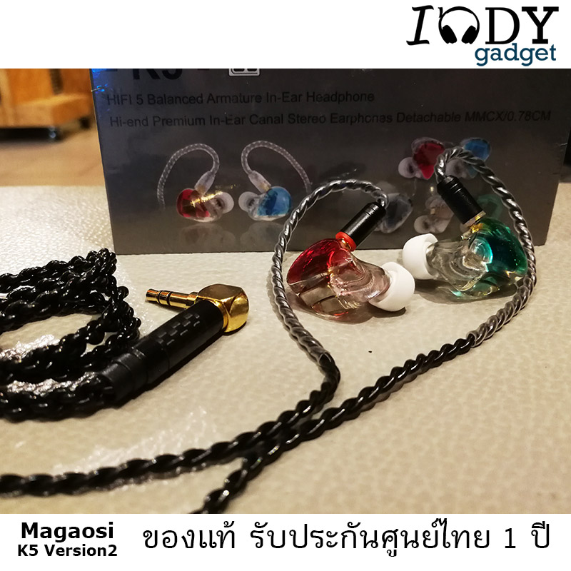 หูฟัง Magaosi K5 Version2 รุ่นพิเศษพร้อมสายอัพเกรดคุณภาพสูง หูฟังแบบ 5ไดรเวอร์