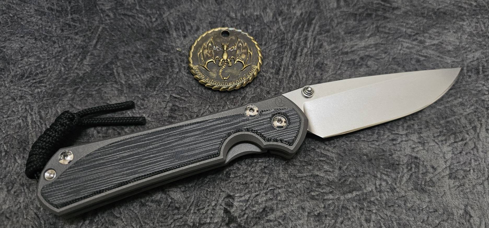 Chris Reeve Large Sebenza 31 Inlay Drop Point Black Canvas Micarta CPM MagnaCut (LH มือซ้าย)