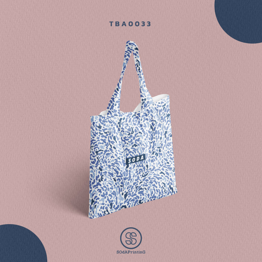 กระเป๋าผ้าแคนวาส พิมพ์ลาย Water Splash TBA0033 #SOdABag #SOdAPrintinG #กระเป๋า #กระเป๋าผ้า