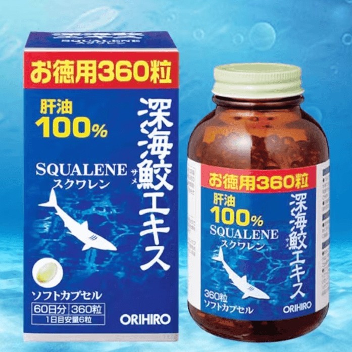 Orihiro Squalene น้ำมันตับปลาฉลามน้ำลึก (360 แคปซูล)