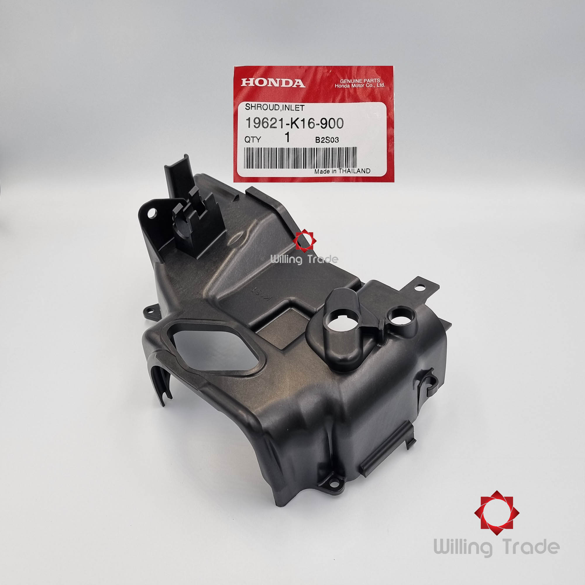 ตัวยึดพัดลม ฝาครอบระบายความร้อนด้านบน (B354) HONDA: (19621-K16-900) SCOOPY-I 2012-16 (ไฟเลี้ยวบังลม) ... แพ๊คละ 1 ชิ้น... ฝาครอบระบายความร้อนด้านไอดี [แท้ศูนย์ 100%] ... SHROUD, IN.