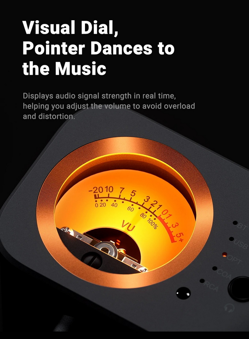Fosi Audio MC331 Bluetooth Amplifier หลอดแก้วพร้อม DAC และ VU Meter ประกันศูนย์ไทย