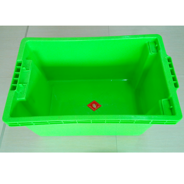 ลังทึบ ขนาด41.7 x 66.5 x 33.4 cm. บรรจุ 50 KG. เกรดA HDPE เบอร์ 435 สะพานปลา