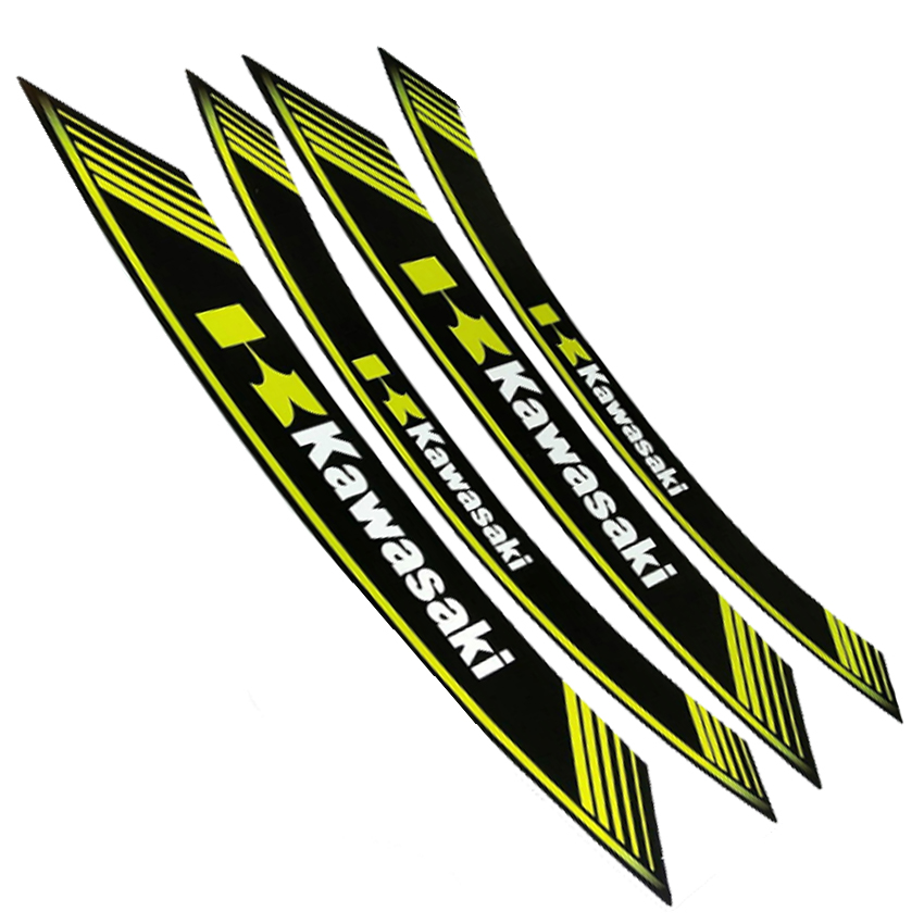 สติ๊กเกอร์ติดขอบล้อ KAWASAKI สีเขียว