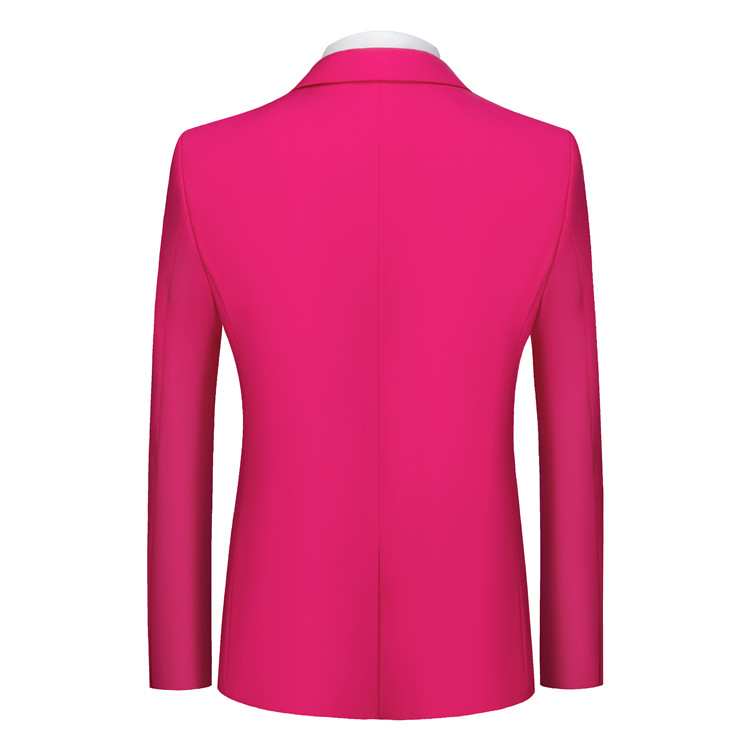 Pre-order เสื้อสูทชาย สีชมพูHotpink ทรงสลิม สไตล์เกาหลี