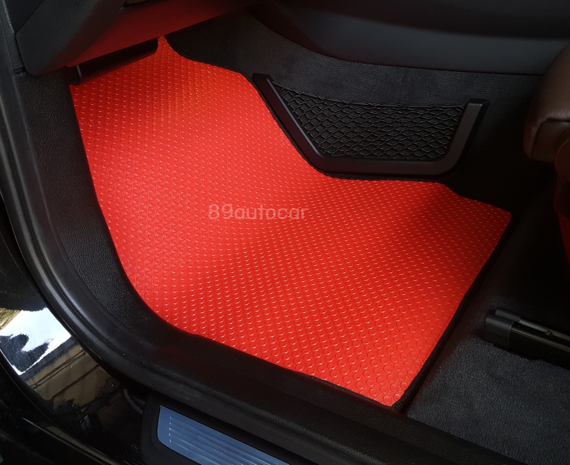 BMW X3 2017 ปูพรมกระดุมเล็กสีแดงขอบดำ + ท้าย เข้ารูป