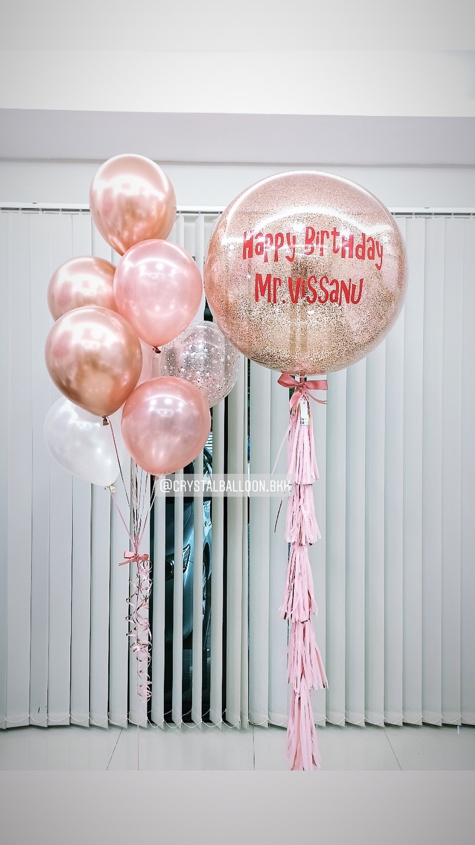 ลูกโป่ง วันเกิด Bubble ขนาด 36" พร้อม ช่อลูกโป่ง 1 ช่อ,ลูกโป่งใสลายดาว ใส่กลิตเตอร์ พร้อมตกเเต่ง สามารถเปลี่ยนสีลูกโป่ง/เปลี่ยนข้อความได้