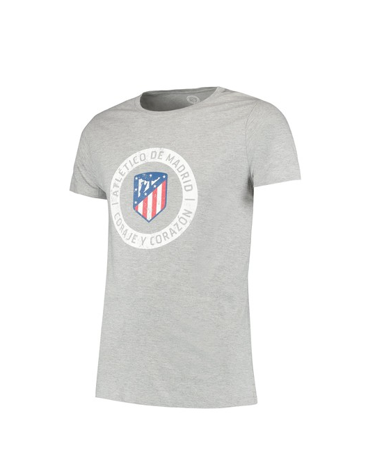 เสื้อทีเชิ้ตแอตเลติโก มาดริด Atlético de Madrid Printed สีเทาของแท้