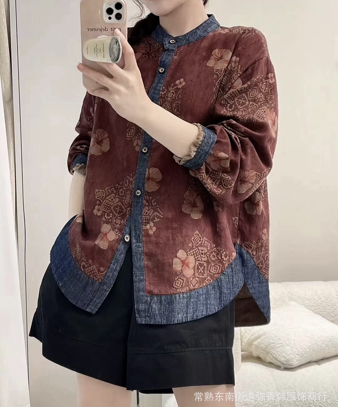 เสื้อผ้าฝ้ายลายดอกไม้