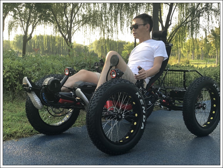 Electric Recumbent Quad Bike TrikExplor F420E – 4 Fat Tires, 500W, 48V 20Ah Battery