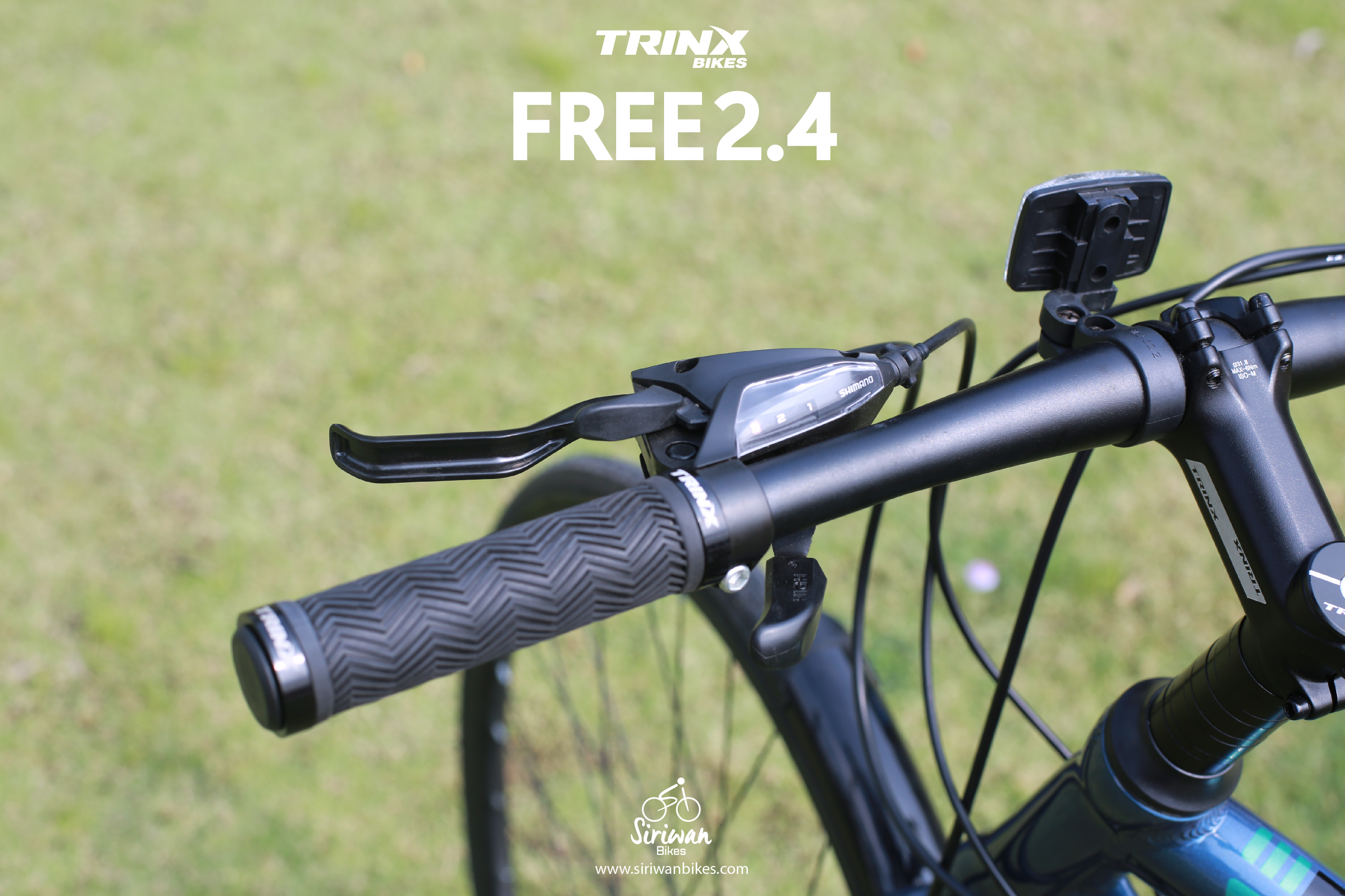จักรยานไฮบริด TRIN-X FREE 2.4 ชุดเกียร์ SHIMANO 24 สปีด เฟรมอลูมิเนียม ล้อ 700C, TRINX MY2023 (มีสินค้าสีขาวแดงพร้อมส่ง)