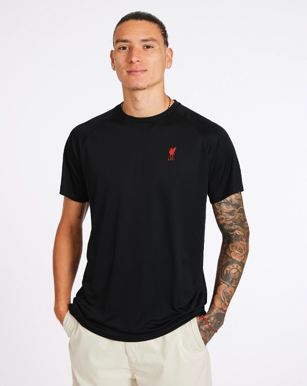 เสื้อทีเชิ้ตลิเวอร์พูล Black Embroidered Liverbird ของแท้