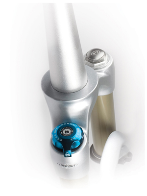 โช๊คลม Spinner Aeris 320 Air 27.5 Fork 650b-15 Plus ยุบ 100mm.,สีขาวและสีดำ (แกน15x100) คอธรรมดา โช๊คลม 27.5