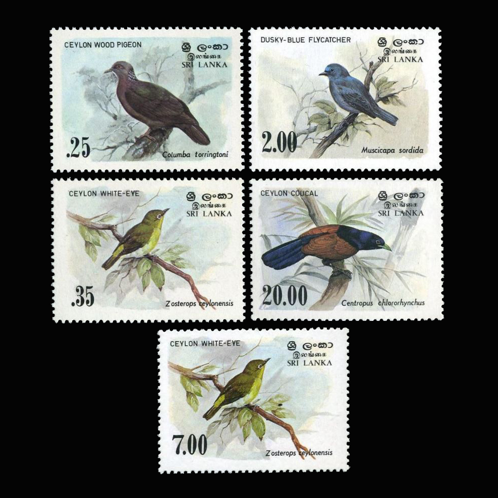 แสตมป์ศรีลังกา ชุด นกสวยงาม BIRDS OF CEYLON ปี 1983-1988 - SRI LANKA