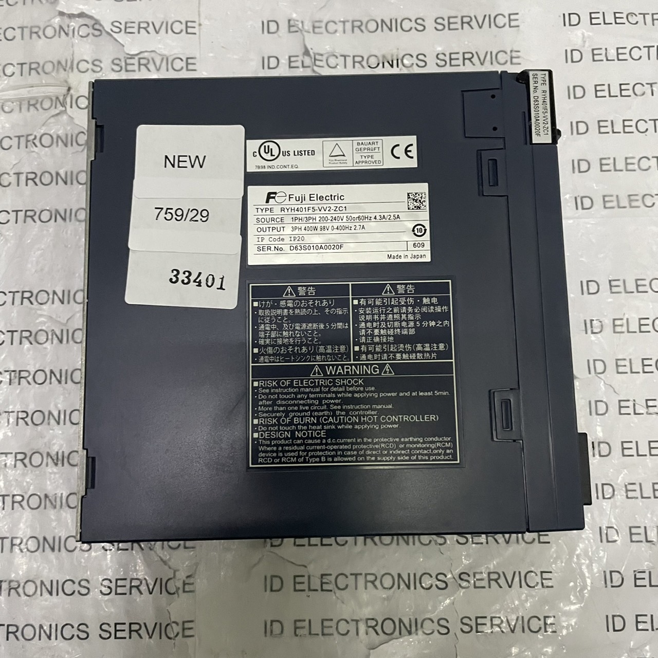 RYH401F5-VV2-ZC1 SERVO DRIVE " FUJI "